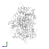 ZINC ION in PDB entry 2b3x, assembly 1, side view.