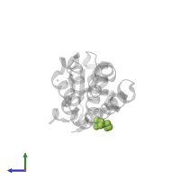 BETA-MERCAPTOETHANOL in PDB entry 2b6t, assembly 1, side view.