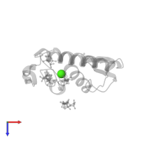 CALCIUM ION in PDB entry 2bax, assembly 1, top view.