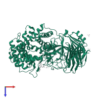 Hyaluronate lyase in PDB entry 2brp, assembly 1, top view.