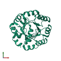 Indole-3-glycerol phosphate synthase in PDB entry 2c3z, assembly 1, front view.