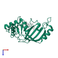 Exoenzyme C3 in PDB entry 2c8f, assembly 1, top view.