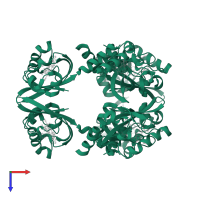 Sensor protein FixL in PDB entry 2cmn, assembly 1, top view.