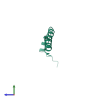 Capsid protein G8P in PDB entry 2cps, assembly 1, side view.