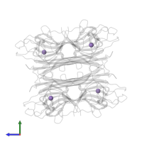 MANGANESE (II) ION in PDB entry 2cwm, assembly 1, side view.