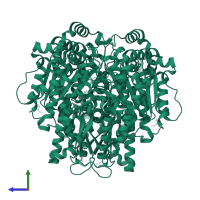 Glucose-6-phosphate isomerase in PDB entry 2cxq, assembly 1, side view.