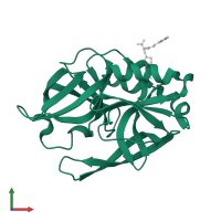 Protease 3C in PDB entry 2cxv, assembly 1, front view.