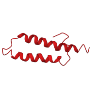 The deposited structure of PDB entry 2d3o contains 1 copy of CATH domain 1.10.287.310 (Helix Hairpins) in Large ribosomal subunit protein uL29. Showing 1 copy in chain D [auth W].