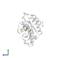 MAGNESIUM ION in PDB entry 2d7c, assembly 1, side view.