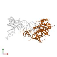 tRNA-specific 2-thiouridylase MnmA in PDB entry 2der, assembly 2, front view.