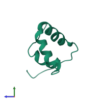 Monomeric assembly 1 of PDB entry 2dii coloured by chemically distinct molecules, side view.