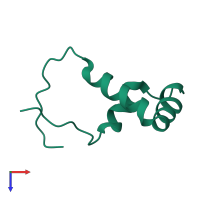 Monomeric assembly 1 of PDB entry 2dii coloured by chemically distinct molecules, top view.