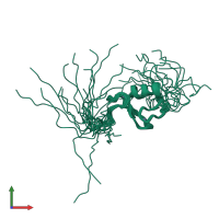 PDB entry 2djb coloured by chain, ensemble of 20 models, front view.