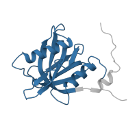 The deposited structure of PDB entry 2dkq contains 1 copy of Pfam domain PF08416 (Phosphotyrosine-binding domain) in Tensin-2. Showing 1 copy in chain A.