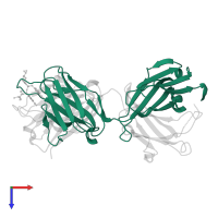Ig-like domain-containing protein in PDB entry 2dqu, assembly 1, top view.
