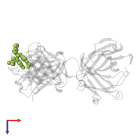 [1-(3-DIMETHYLAMINO-PROPYL)-3-ETHYL-UREIDO]-[4-(2,2,2-TRIFLUORO-ACETYLAMINO)-BENZYL]PHOSPHINIC ACID-2-(2,2-DIHYDRO-ACETYLAMINO)-3-HYDROXY-1-(4-NITROPHENYL)-PROPYL ESTER in PDB entry 2dqu, assembly 1, top view.