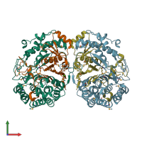 PDB entry 2e0x coloured by chain, front view.