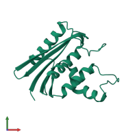 PDB entry 2e4l coloured by chain, front view.