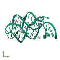 PDB entry 2eeu coloured by chain, front view.