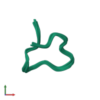 PDB entry 2efz coloured by chain, ensemble of 20 models, front view.