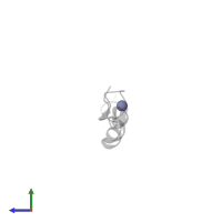 ZINC ION in PDB entry 2el5, assembly 1, side view.