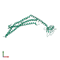 PDB entry 2elb coloured by chain, front view.