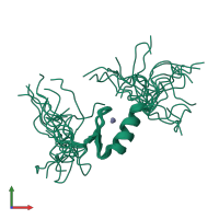 PDB entry 2em4 coloured by chain, ensemble of 20 models, front view.