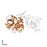 Factor VII heavy chain in PDB entry 2f9b, assembly 1, front view.