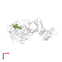 {5-(5-AMINO-1H-PYRROLO[3,2-B]PYRIDIN-2-YL)-6-HYDROXY-3'-NITRO-BIPHENYL-3-YL]-ACETIC ACID in PDB entry 2f9b, assembly 1, top view.