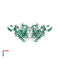 Acetyl-coenzyme A carboxylase carboxyl transferase subunit alpha in PDB entry 2f9y, assembly 1, top view.