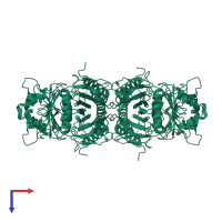 Fructose-1,6-bisphosphatase 1 in PDB entry 2fbp, assembly 1, top view.