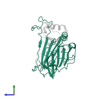 35kDa major secreted protein in PDB entry 2ffk, assembly 1, side view.