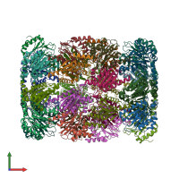 PDB entry 2fhh coloured by chain, front view.