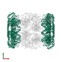 Proteasome subunit alpha in PDB entry 2fhh, assembly 1, front view.