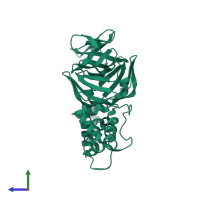 Repressor protein CI in PDB entry 2fjr, assembly 1, side view.