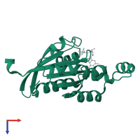 Rho-related GTP-binding protein RhoB in PDB entry 2fv8, assembly 1, top view.