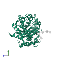 Chitinase-3-like protein 1 in PDB entry 2g41, assembly 1, side view.