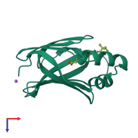 PDB entry 2g78 coloured by chain, top view.