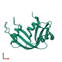 Monomeric assembly 2 of PDB entry 2g8r coloured by chemically distinct molecules, front view.