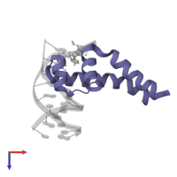 ECF RNA polymerase sigma-E factor in PDB entry 2h27, assembly 2, top view.