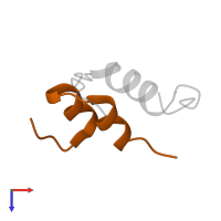 Insulin-like 3 A chain in PDB entry 2h8b, assembly 1, top view.