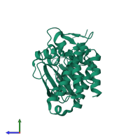 Tyrosine-protein kinase HCK in PDB entry 2hk5, assembly 1, side view.