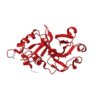 The deposited structure of PDB entry 2hrx contains 1 copy of CATH domain 3.40.1740.10 (VC0467-like) in YqgE/AlgH family protein. Showing 1 copy in chain A.