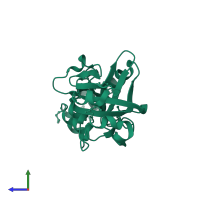 YqgE/AlgH family protein in PDB entry 2hrx, assembly 1, side view.