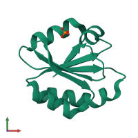 PDB entry 2hsh coloured by chain, front view.