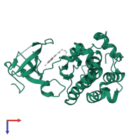 Proto-oncogene tyrosine-protein kinase Src in PDB entry 2hwp, assembly 1, top view.