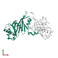 Mediator of RNA polymerase II transcription subunit 20 in PDB entry 2hzm, assembly 1, front view.