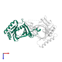 Mediator of RNA polymerase II transcription subunit 20 in PDB entry 2hzm, assembly 1, top view.