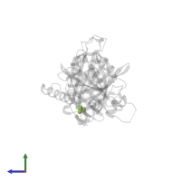 PHOSPHATE ION in PDB entry 2hzm, assembly 1, side view.