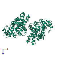 Peroxisome proliferator-activated receptor gamma in PDB entry 2i4p, assembly 1, top view.